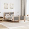 vidaXL Bed Frame with Headboard Taupe 120 x 200 cm Fabric