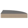 vidaXL Floating Corner Shelf High Gloss Grey 25x25x3.8 cm MDF