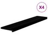 vidaXL Stair Treads 4 pcs Brown Black 120x30x2 cm Solid Wood Oak