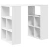 vidaXL Desk with Shelf White 90 x 50 x 75 cm Engineered Wood