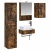 vidaXL Bathroom Furniture Set 5 pcs Smoked Oak