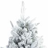vidaXL Artificial Hinged Christmas Tree White 210 cm PE and PVC
