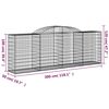 vidaXL Arched Gabion Baskets 11 pcs 300x50x100/120 cm Galvanised Iron
