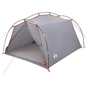 vidaXL Tunnel Tent Grey and Orange 2-Person