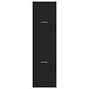 vidaXL Apothecary Cabinet Black 40x41x144.5 cm Engineered Wood