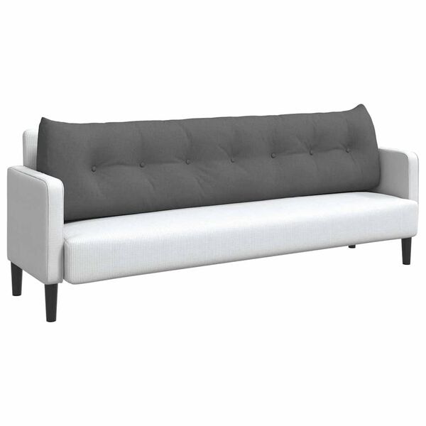 vidaXL Back Pillow Dark Grey 200 x 24 x 50 cm Fabric