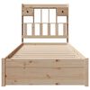 vidaXL Bookcase Bed without Mattress 75x190cm Small Single Solid Wood Pine