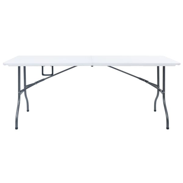 vidaXL Folding Garden Table White 180x72x72 cm HDPE