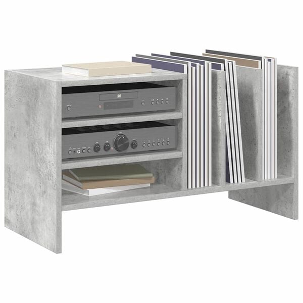 vidaXL Record Cabinet Concrete Grey 78.5 x 35 x 45 cm Engineered Wood