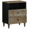 vidaXL Bedside Cabinet Light Grey 50x33x60 cm Solid Wood Mango