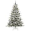 vidaXL Artificial Hinged Christmas Tree White 240 cm PE and PVC