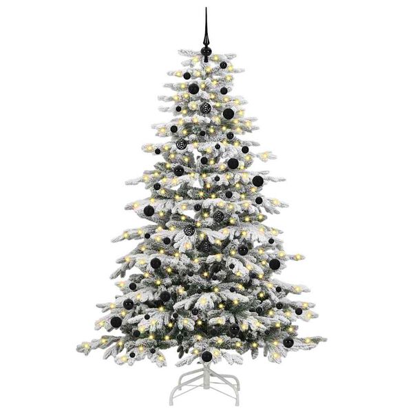 vidaXL Artificial Hinged Christmas Tree White 240 cm PE and PVC