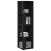 vidaXL Corner Shelves Black Oak 33 x 33 x 132 cm Engineered Wood