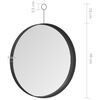 vidaXL Hanging Mirror with Hook Black 40 cm