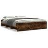 vidaXL Bed Frame without Mattress Smoked Oak 160x200 cm Engineered Wood