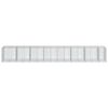 vidaXL Gabion Basket with Cover 750x100x100 cm Galvanised Iron