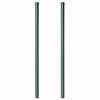 vidaXL Fence Posts 2 pcs Green 110 cm Powder-coated steel
