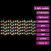 vidaXL LED Star Curtain Fairy Lights 500 LED Colourful 8 Function