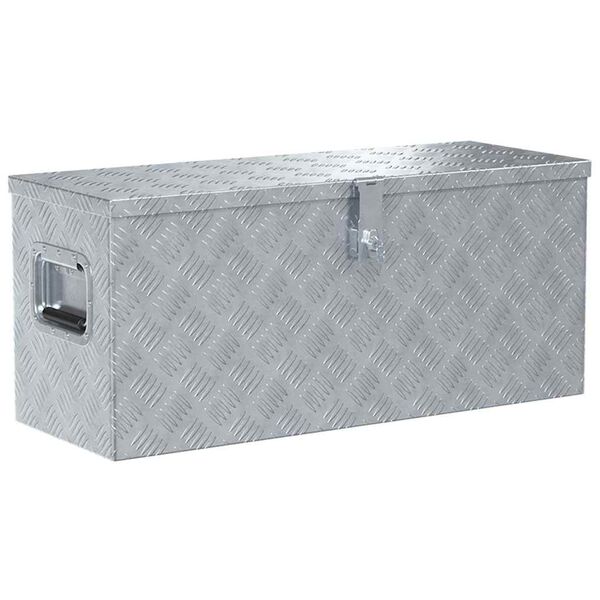 vidaXL Aluminium Box 80x30x35 cm Silver