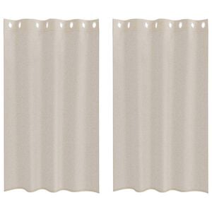 vidaXL Voile Curtain 2 pcs Sand 175 x 140 cm Polyester