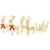 vidaXL Christmas Reindeer with sleigh 5 pcs 240 LEDs Warm White