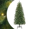 vidaXL Artificial Christmas Tree with 150 LEDs Green 150 cm PE and PVC