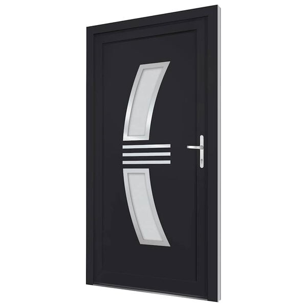 vidaXL Front Door Anthracite 88x200 cm PVC