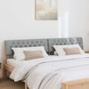 vidaXL Upholstered Headboard Light Grey 200 cm Solid Pine Wood