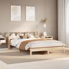 vidaXL Bed Frame without Mattress 135x190 cm Double Solid Wood Pine