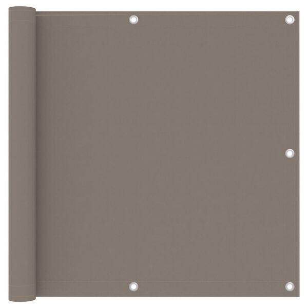 vidaXL Balcony Screen Taupe 90x600 cm Oxford Fabric