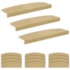 vidaXL Stair Mats 15 pcs 56 x 17 x 3 cm Beige Polyester Half-round