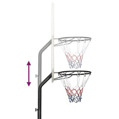 vidaXL Basketball Stand White 282-352 cm Polyethene