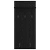 vidaXL Wall-Mounted Coat Rack with Shelf Black Oak 40 x 10 x 90 cm