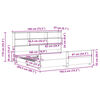 vidaXL Bed Frame without Mattress 180x200 cm Super King Solid Wood Pine