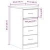 vidaXL Garage Storage Cabinet Smoked Oak 40x51x85 cm Solid Wood Pine