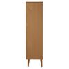 vidaXL Bookcase MOLDE Brown 60x35x133,5 cm Solid Wood Pine