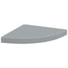 vidaXL Floating Corner Shelves 4 pcs Grey 35x35x3.8 cm MDF