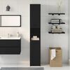 vidaXL Bathroom Cabinet Black oak 61 x 61 x 188.5 cm Engineered Wood