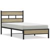 vidaXL Bed Frame without Mattress Sonoma Oak 107x203 cm Engineered Wood