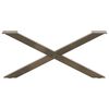 vidaXL Coffee Table Legs X-Shaped 2 pcs Natural Steel 70x(30-31) cm Steel