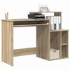 vidaXL Desk with Shelf Sonoma Oak 120.5 x 44 x 88.5 cm Engineered Wood