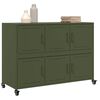 vidaXL Sideboard Olive Green 100.5x39x72 cm Steel