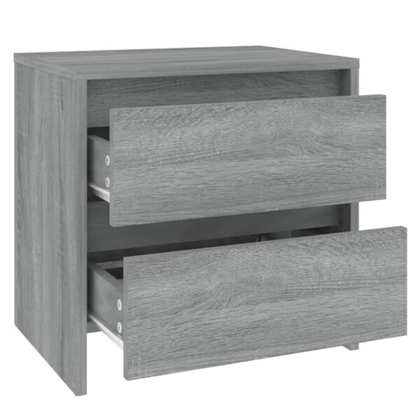 vidaXL Bedside Cabinet Grey Sonoma 45x34.5x44.5 cm Engineered Wood