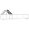 vidaXL Chicken Coop | Silver | Galvanised steel | 6x2x2m | Locks | Chicken Coop