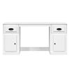 vidaXL Desk with Cabinet White Engineered Wood