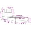vidaXL Bed Frame with LED without Mattress Grey Sonoma 90x190 cm Single
