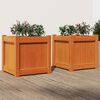 vidaXL Garden Planters 2 pcs Wax Brown Solid Wood Pine