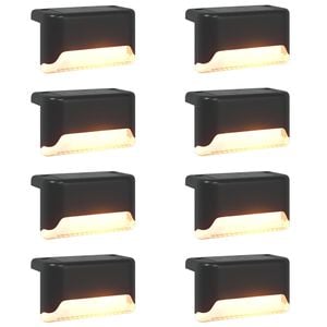 vidaXL Outdoor Solar Lights with Ground Spike 8 pcs Warm White 4.5 cm