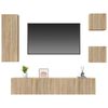 vidaXL 5 Piece TV Cabinet Set Sonoma Oak Engineered Wood