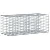 vidaXL Gabion Raised Bed 140 x 60 x 55 cm Galvanised Steel Silver